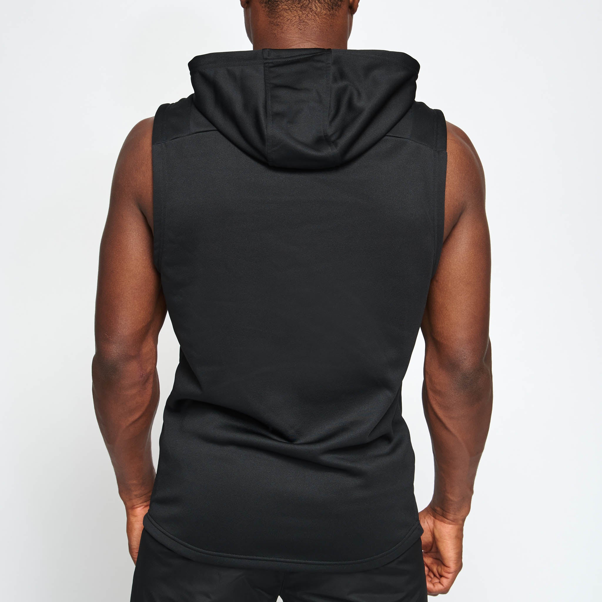 LOGO HOODED SLEEVELESS SWEATSHIRT