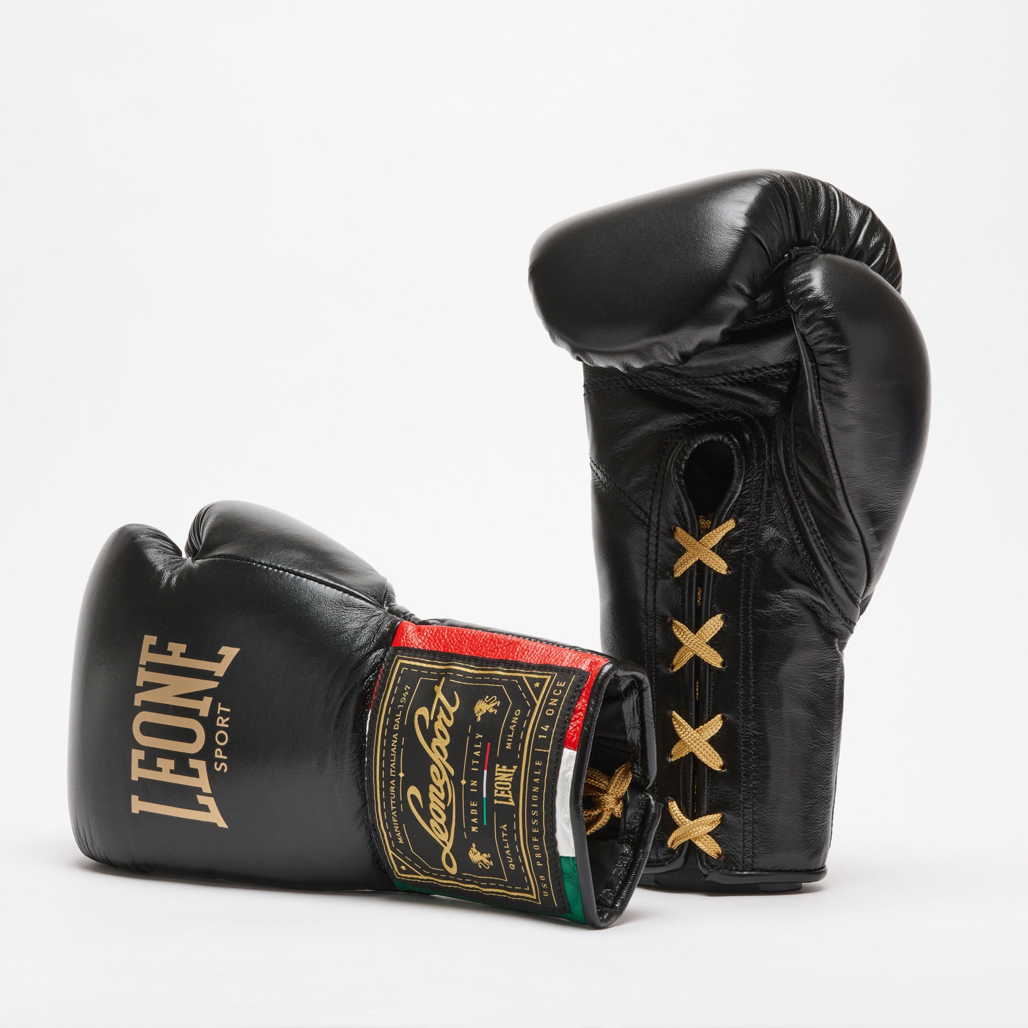 ORLANDO CLASSICO BOXING GLOVES LACES GNO03L black | Leone 1947