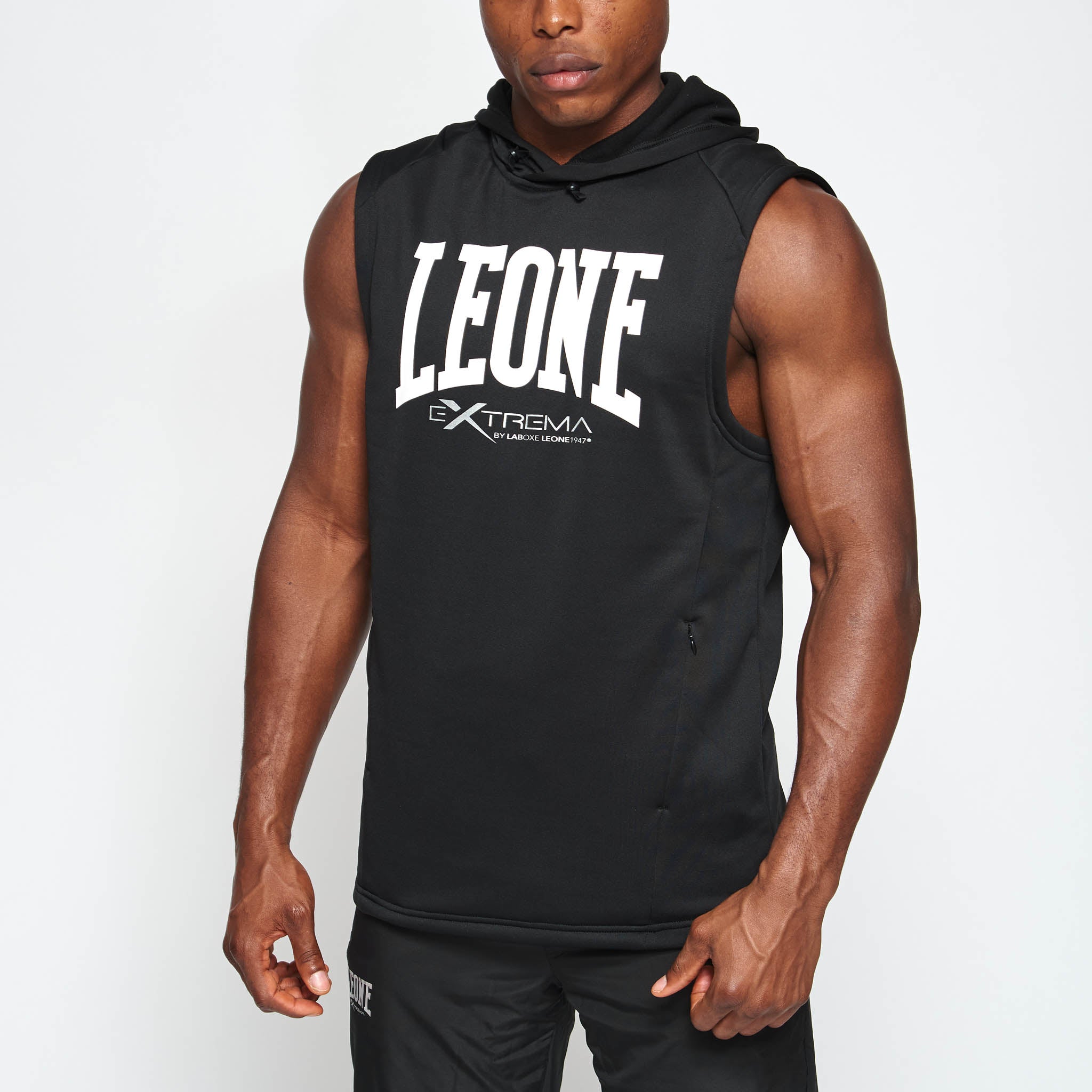 LOGO hooded sleeveless sweatshirt