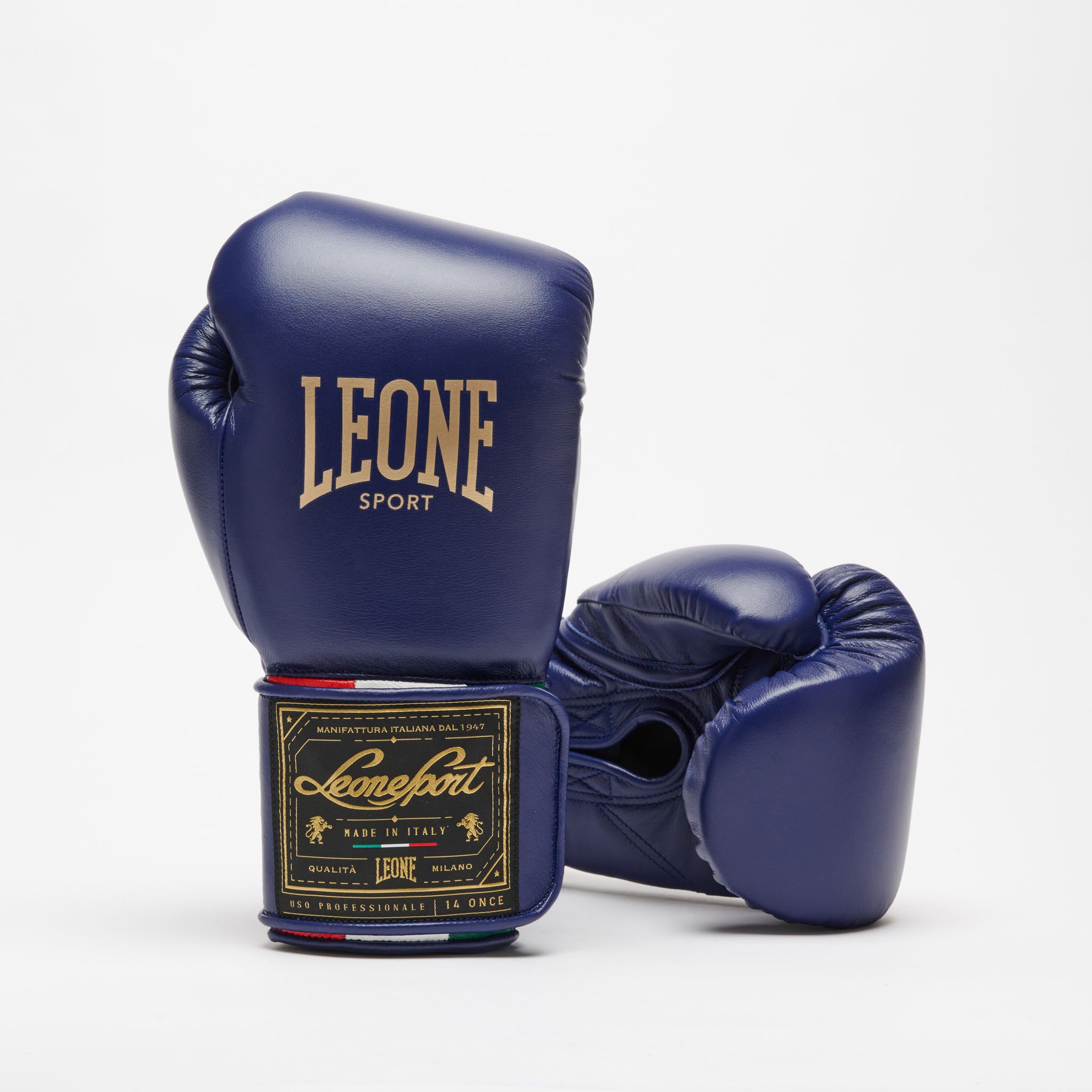 ORLANDO TRICOLORE BOXING GLOVES VELCRO GNO03V blue | Leone 1947